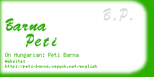 barna peti business card